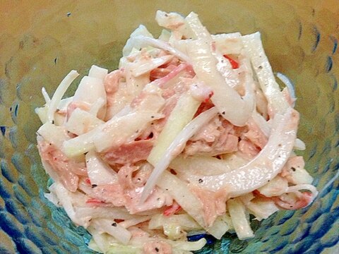 カニカマとツナの大根サラダ♪